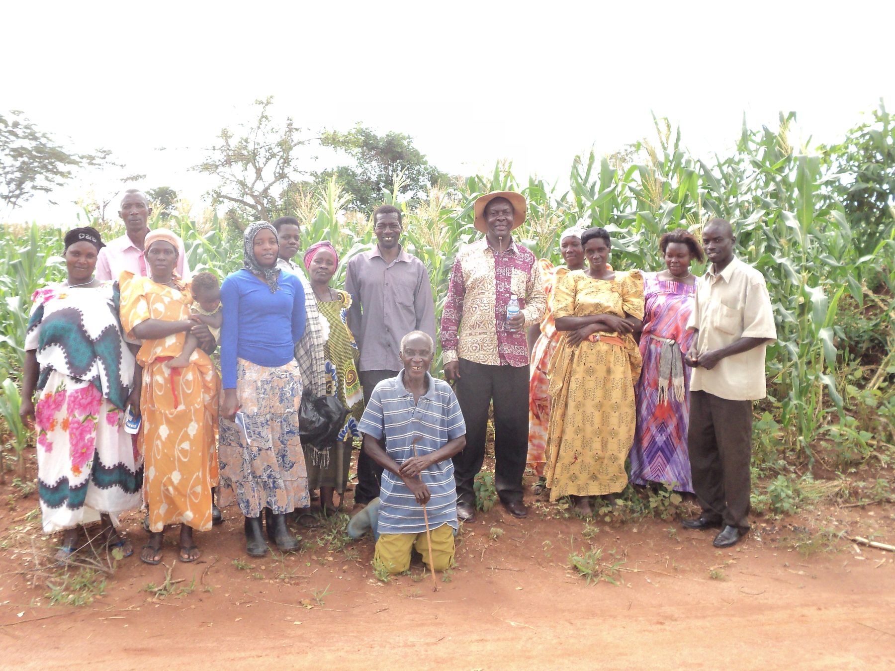 Community members at a project field site